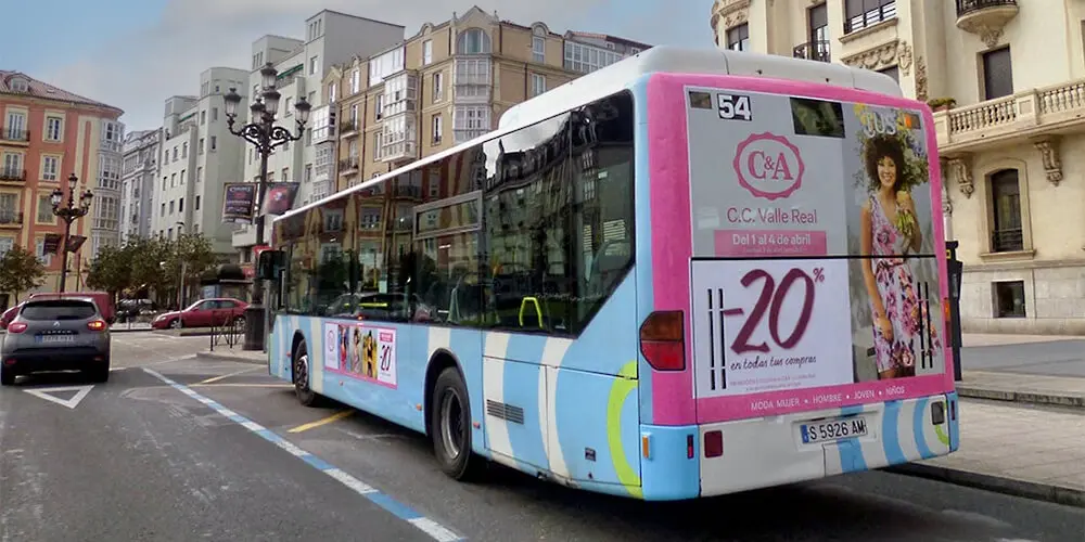 Publicidad Autobus Santander Trasera Integral